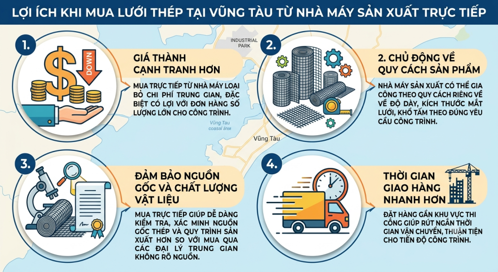 Mua lưới thép từ nhà máy sản xuất không qua trung gian